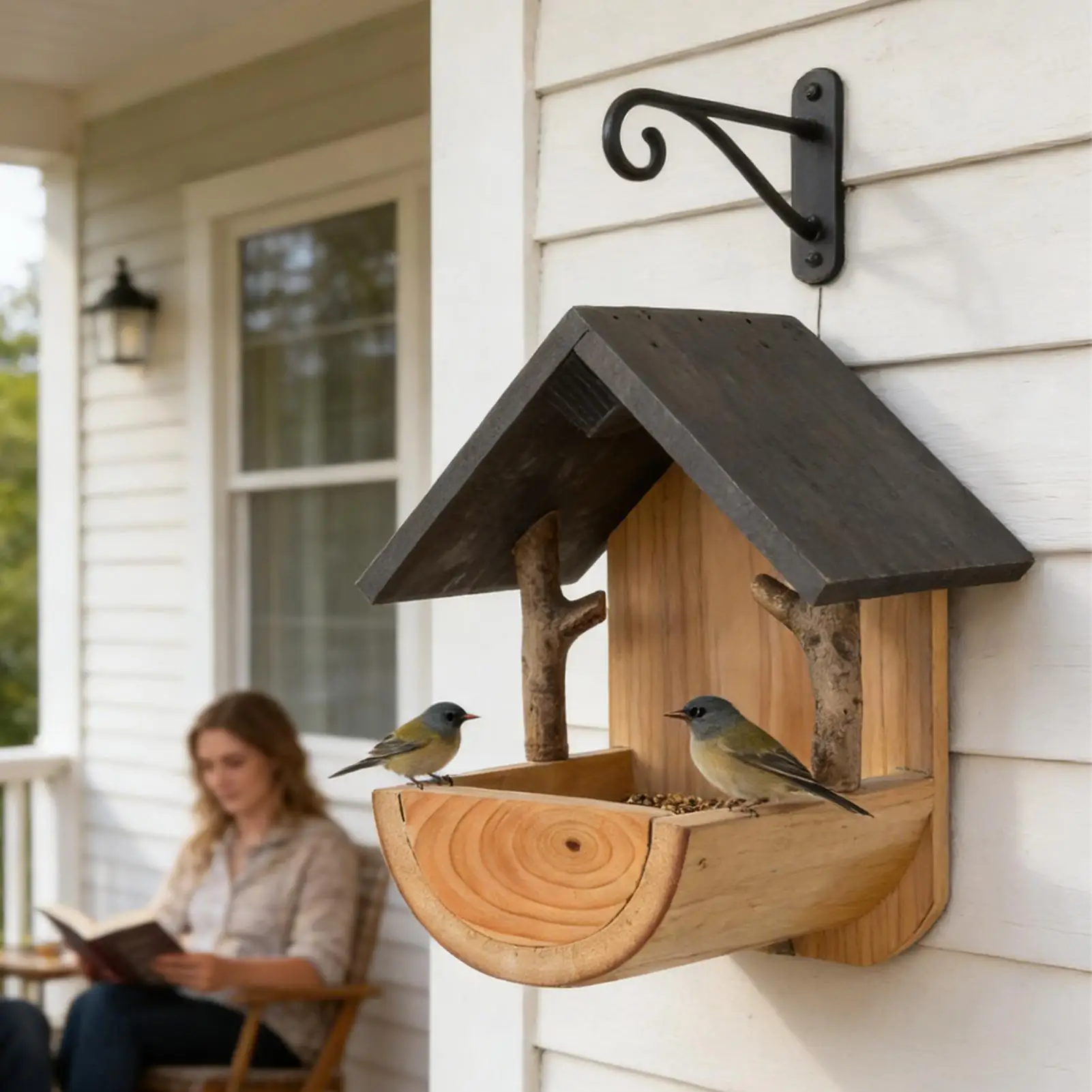Feeding - Comedero de Pájaros de Madera para