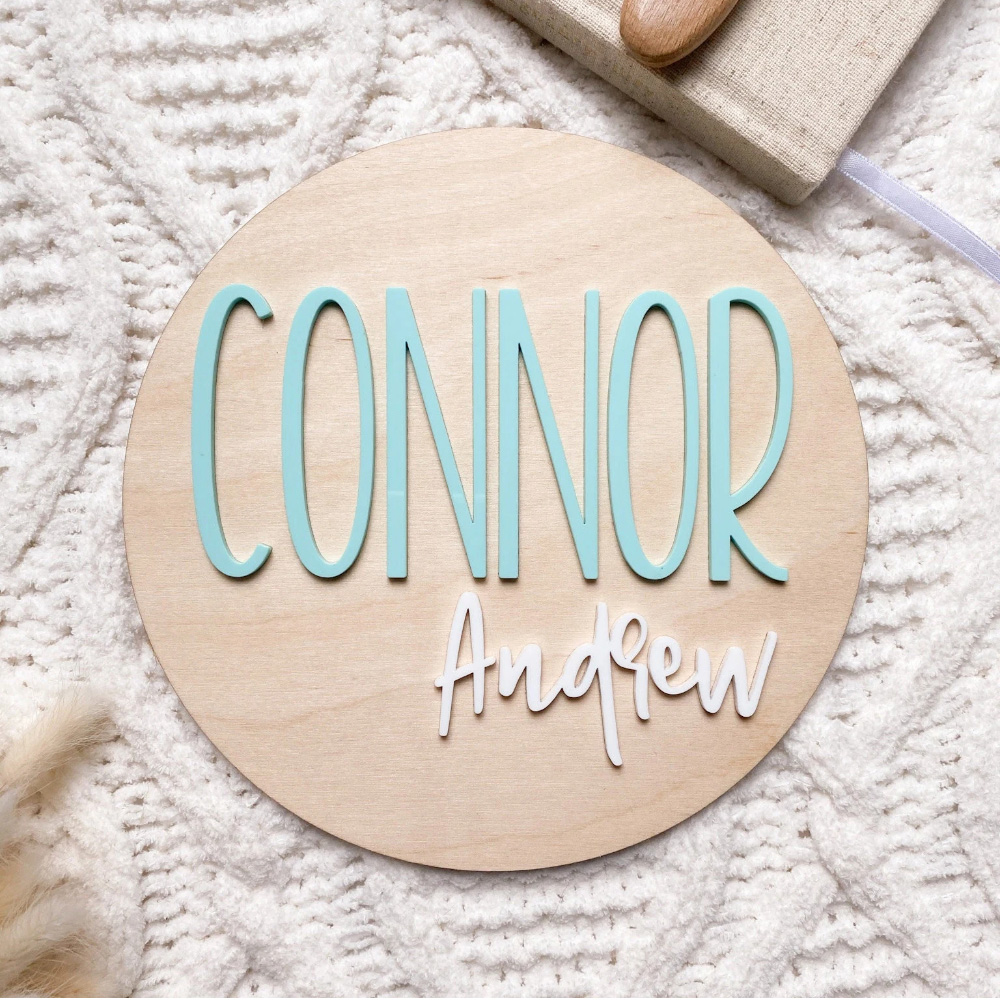 Nursery - Placa de anuncio de nacimiento personalizada