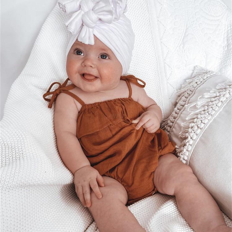 Baby Summer Linen Sleeveless Jumpsuit - Pelele de lino y algodón con
