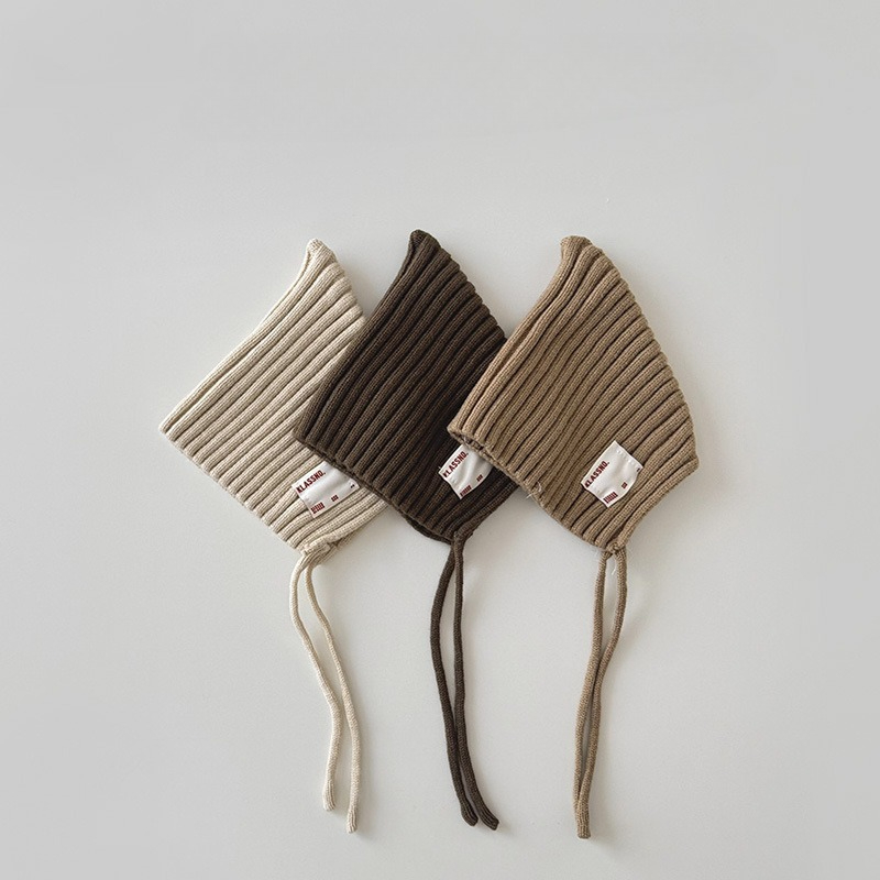 Infant Beanie Hat With Ears - Gorro triangular para bebé, gorro tejido