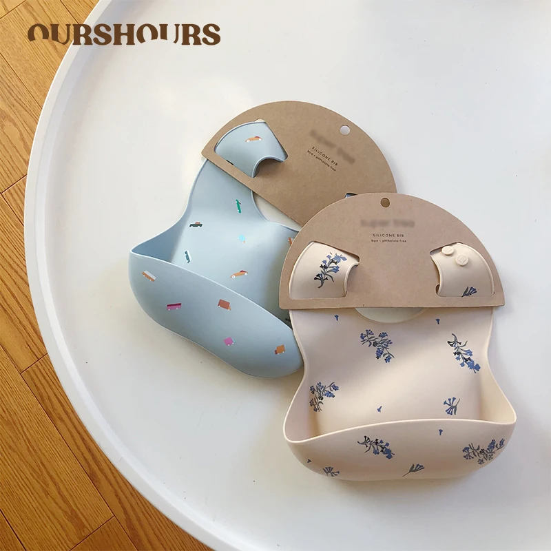 Waterproof Baby Bibs Silicone - Baberos para bebé con estampado de