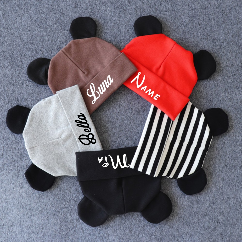 Infant Beanie Hat With Ears - Gorro personalizado con orejas de oso