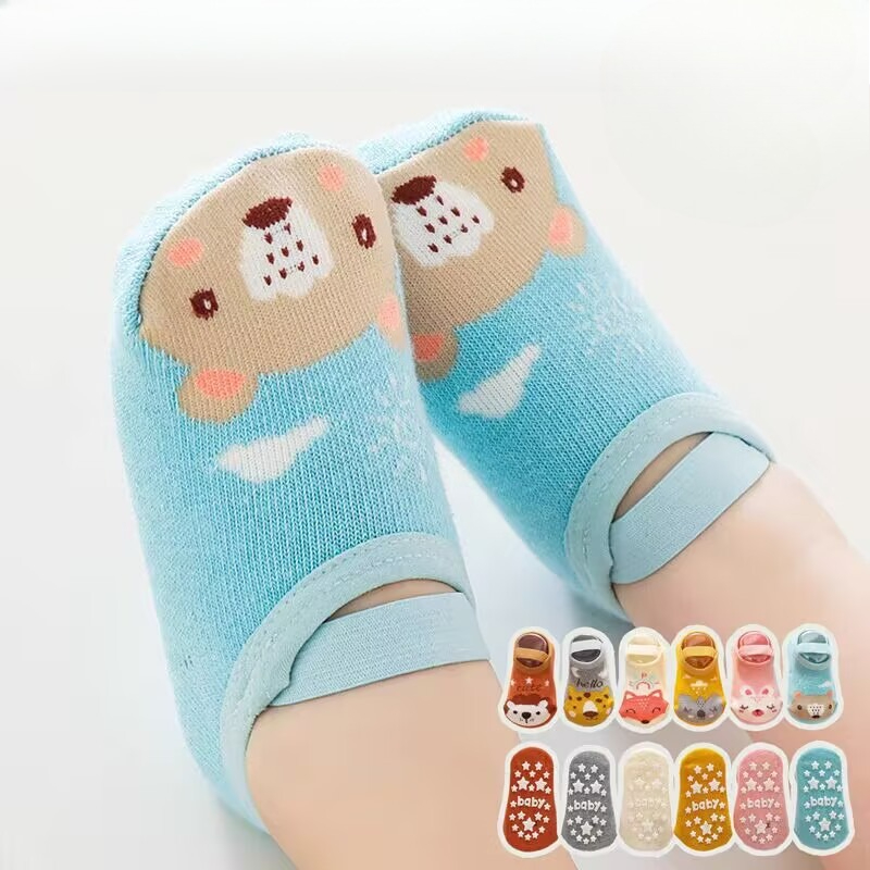 Unisex Baby Socks Non Slip - Calcetines antideslizantes de algodón con dibujos
