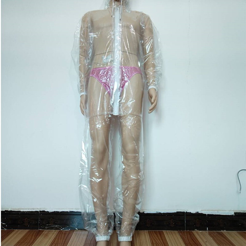 Diapering - Mono de PVC Transparente con Cremallera,