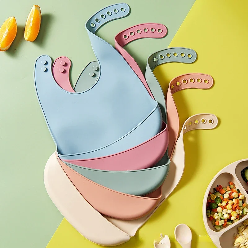 Waterproof Baby Bibs Silicone - 1 unidad Babero de silicona para