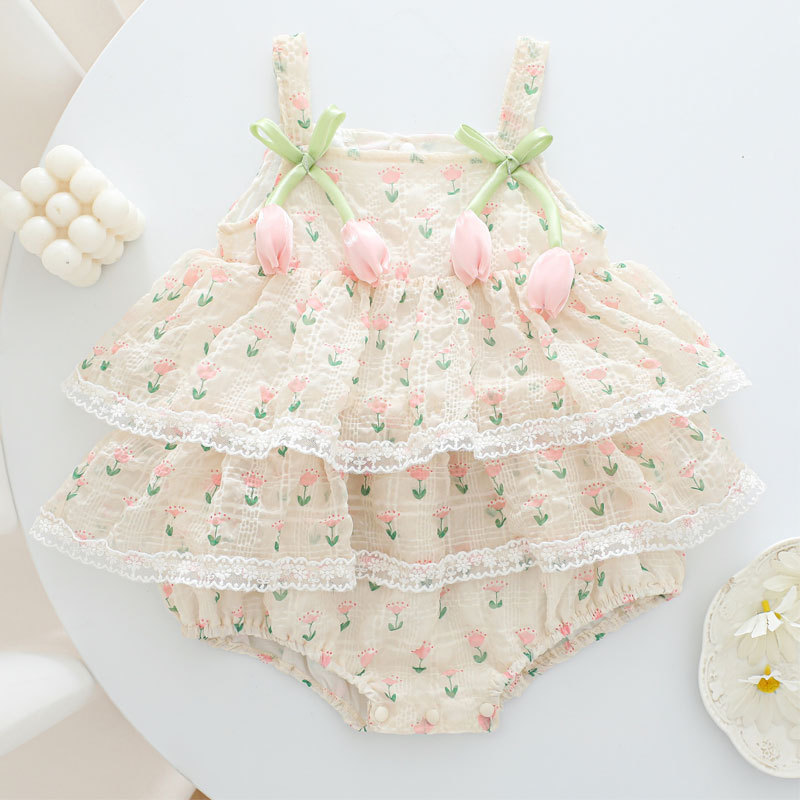 Newborn Baby Girl Romper Floral - Body de Verano para Bebé Niña