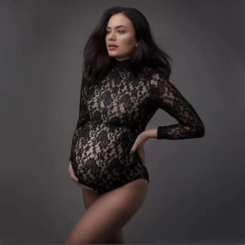 Maternity Wear - Mono elástico de encaje para fotografía