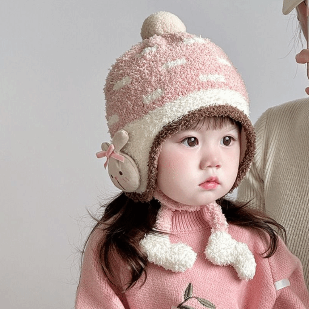 Infant Beanie Hat With Ears - Gorro con protección para los oídos