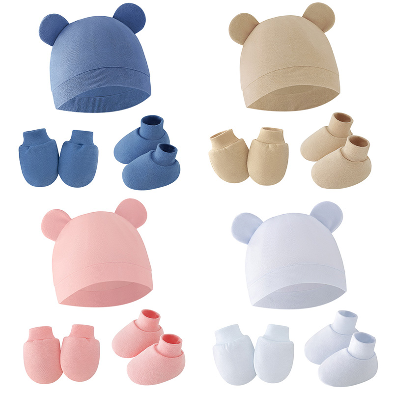 Infant Beanie Hat With Ears - Gorro, Guantes y Calcetines para Bebé
