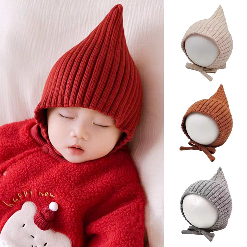 Infant Beanie Hat With Ears - Gorro bonito de Color sólido para