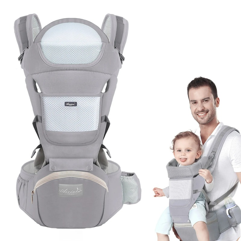 Ergonomic Baby Carrier Newborn To Toddler - Portabebés Ergonómico Multifuncional con Asiento de