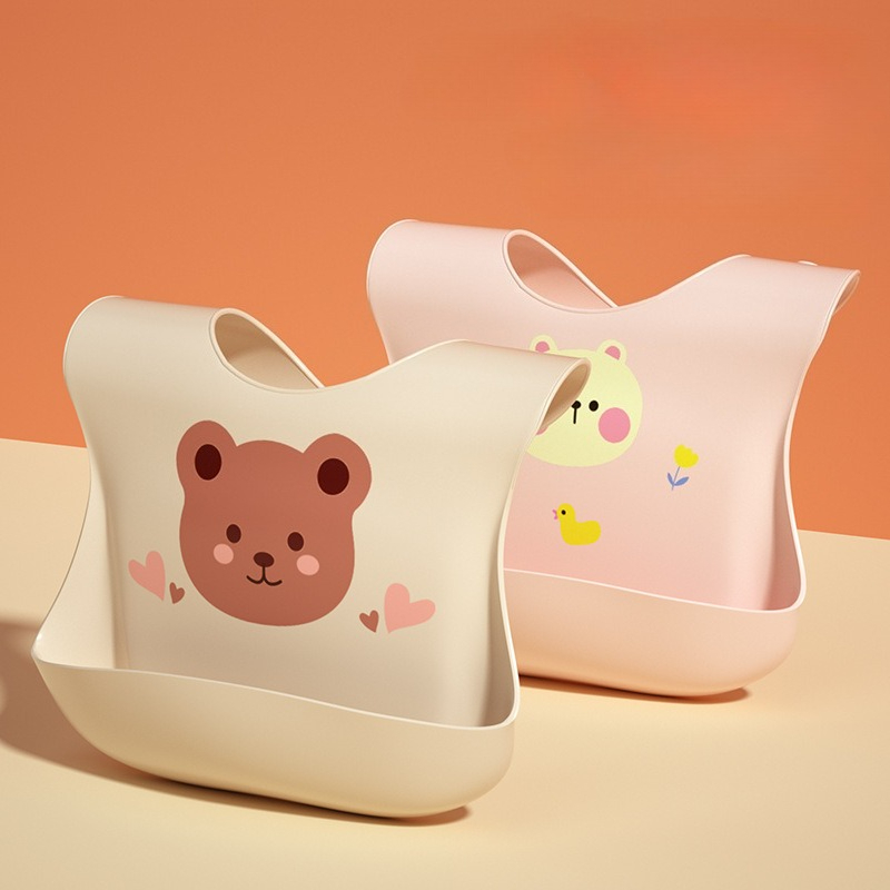 Waterproof Baby Bibs Silicone - Baberos Impermeables para Bebé, Baberos de
