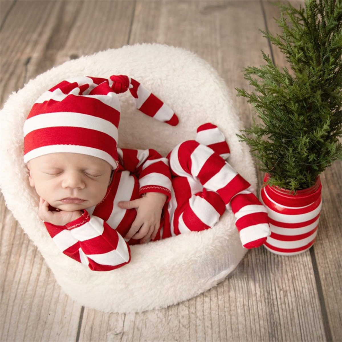 Infant Photography Props Outfit - Ylsteed Mono rojo para recién nacido