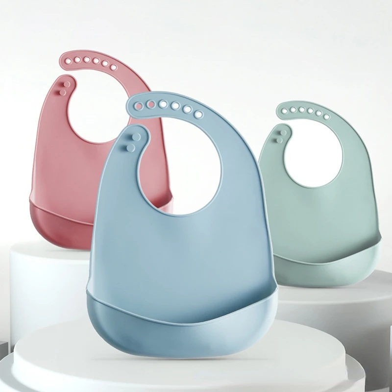 Waterproof Baby Bibs Silicone - Baberos de silicona para bebé, impermeables,