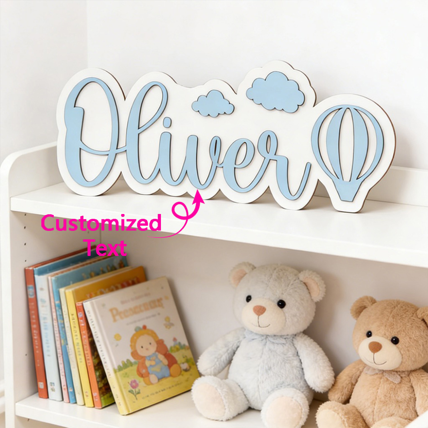 Nursery - Letrero Personalizado para Habitación con Globo