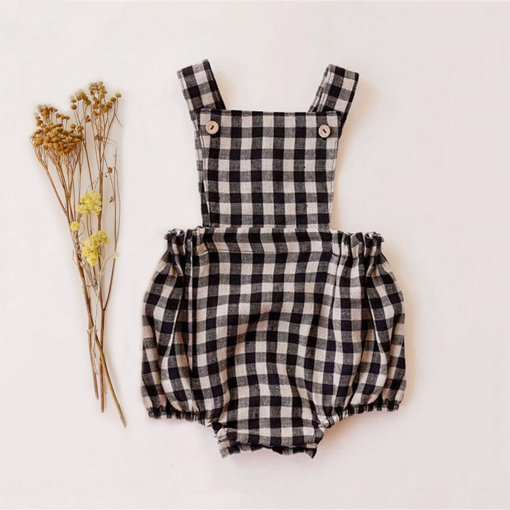 Baby Summer Linen Sleeveless Jumpsuit - Pelele para bebé recién nacido, niño
