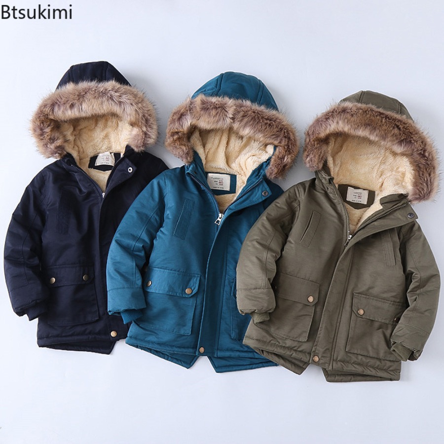 Toddler Boy Winter Fleece Jacket - Abrigos con forro polar para niños,