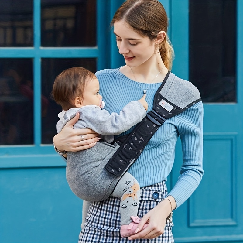 Ergonomic Baby Carrier Newborn To Toddler - Mochila Portabebés Ergonómica, Ajustable, de Algodón,