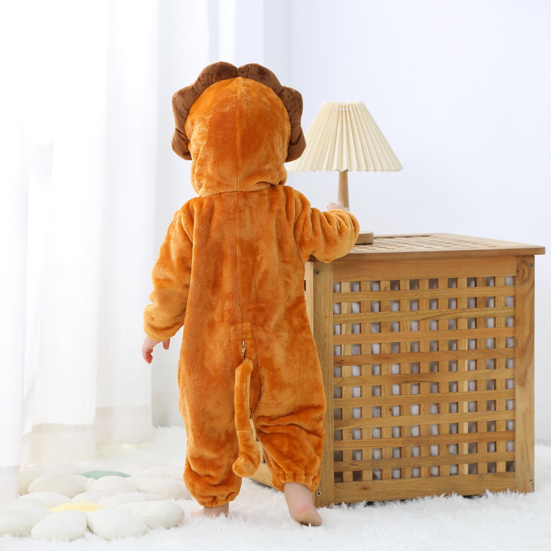 Bebé recién nacido lindo León  - Cotton Baby Onesies Zipper reseña y precio