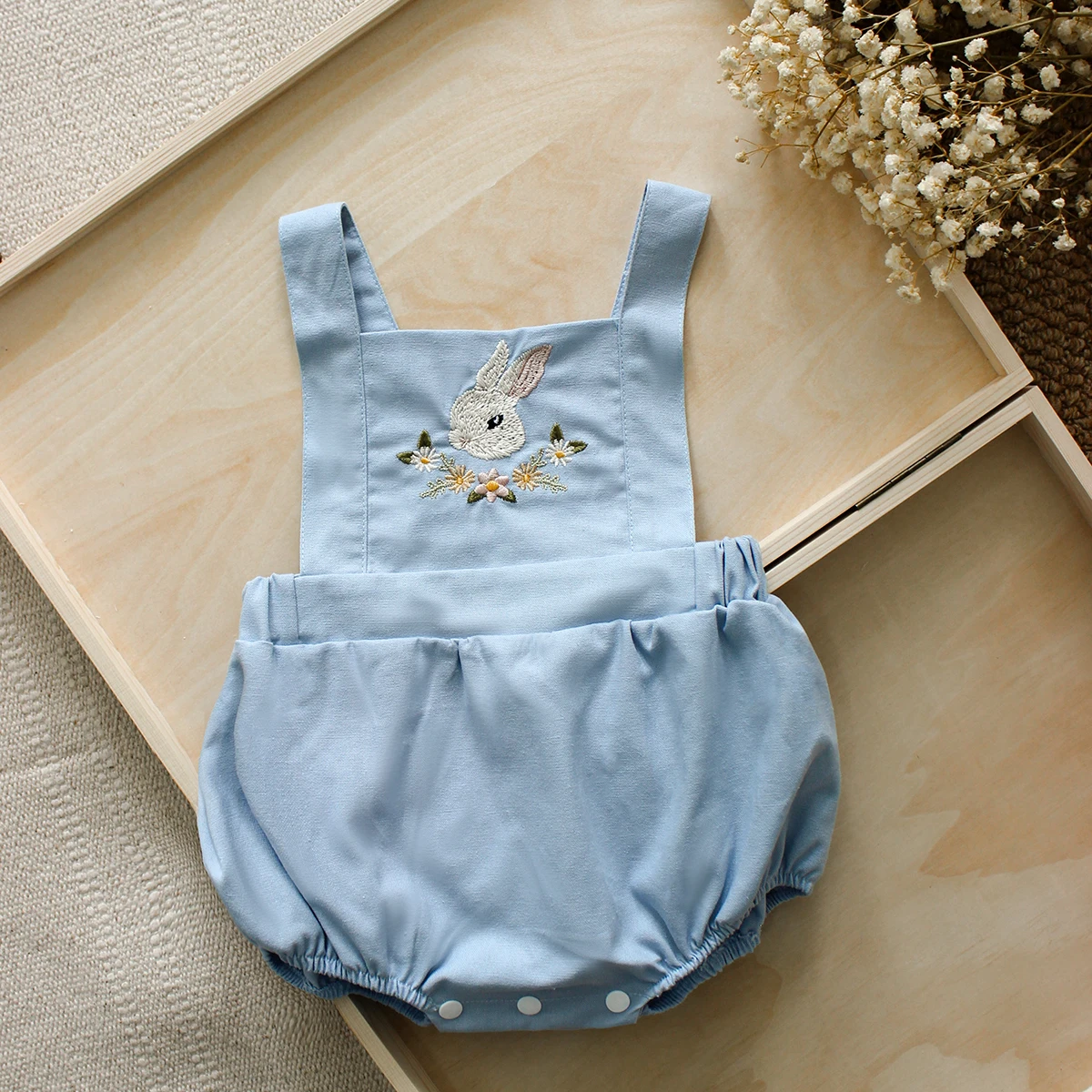 Ropa de Verano para Bebés Reci - Baby Summer Linen Sleeveless Jumpsuit reseña y precio