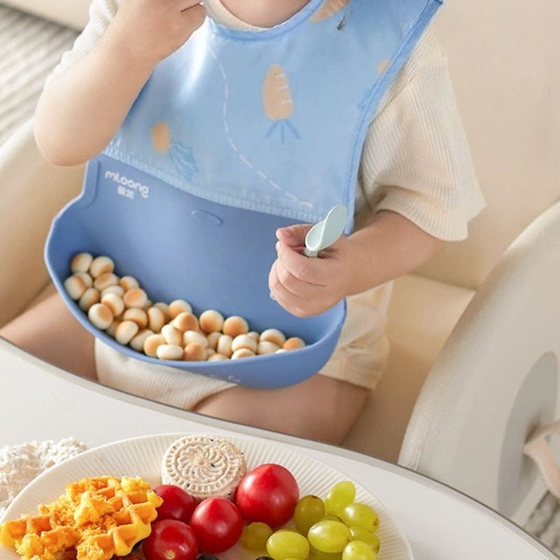 Babero impermeable para niños, - Waterproof Baby Bibs Silicone reseña y precio