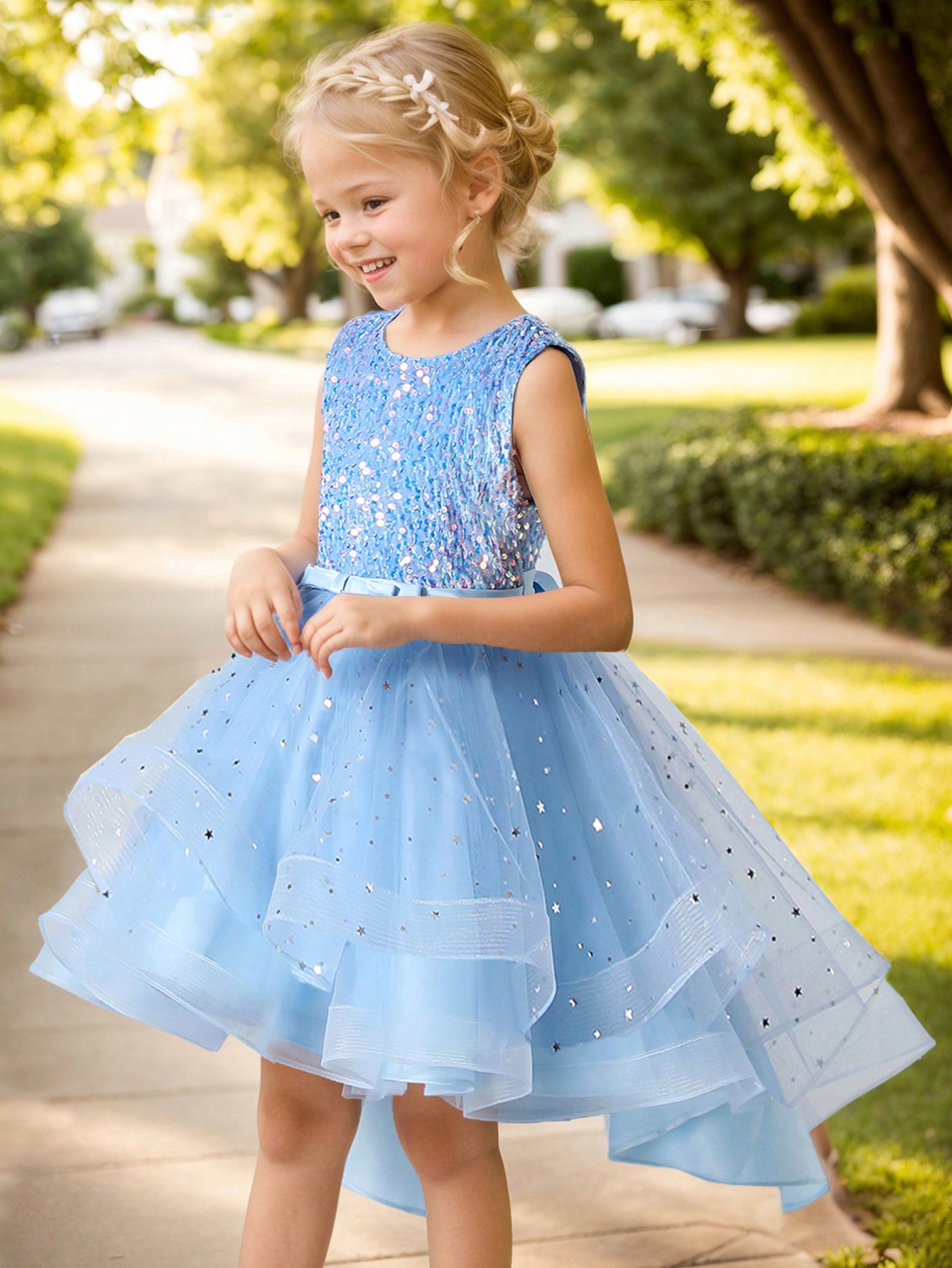 Vestido de Princesa con Lentej - Toddler Girl Tulle Party Dress reseña y precio