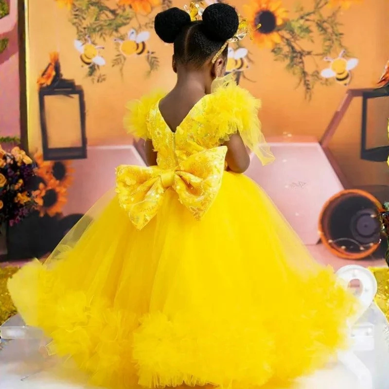 Vestidos de niña de flores ros - Toddler Girl Tulle Party Dress reseña y precio