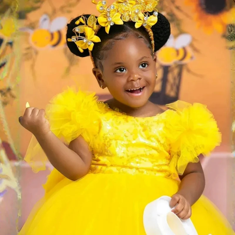 Vestidos de niña de flores ros - Toddler Girl Tulle Party Dress reseña y precio