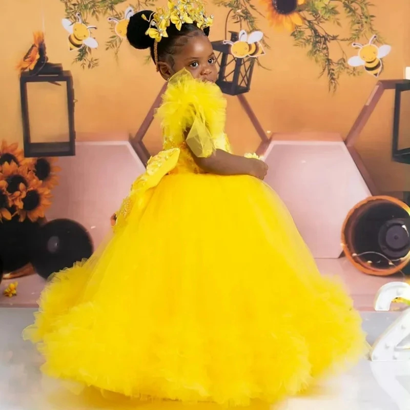 Vestidos de niña de flores ros - Toddler Girl Tulle Party Dress reseña y precio