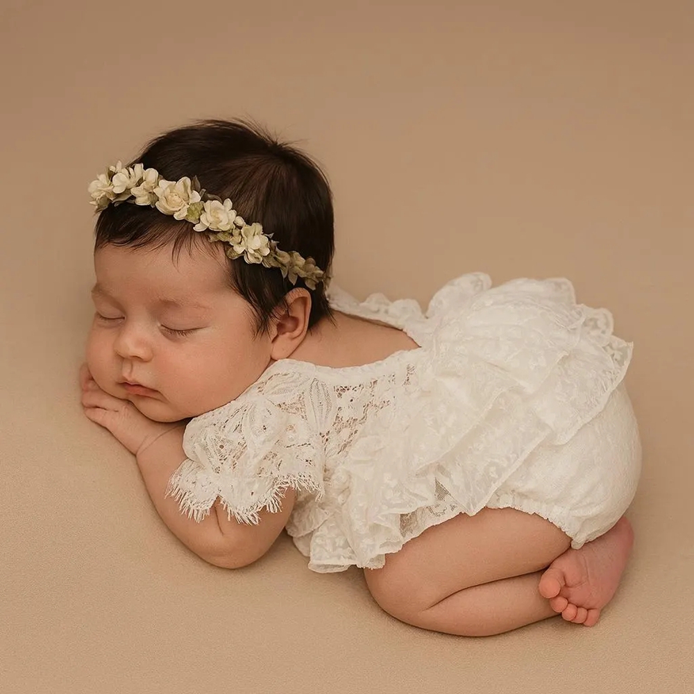 Conjunto de Ropa para Fotograf - Newborn Baby Girl Romper Floral reseña y precio