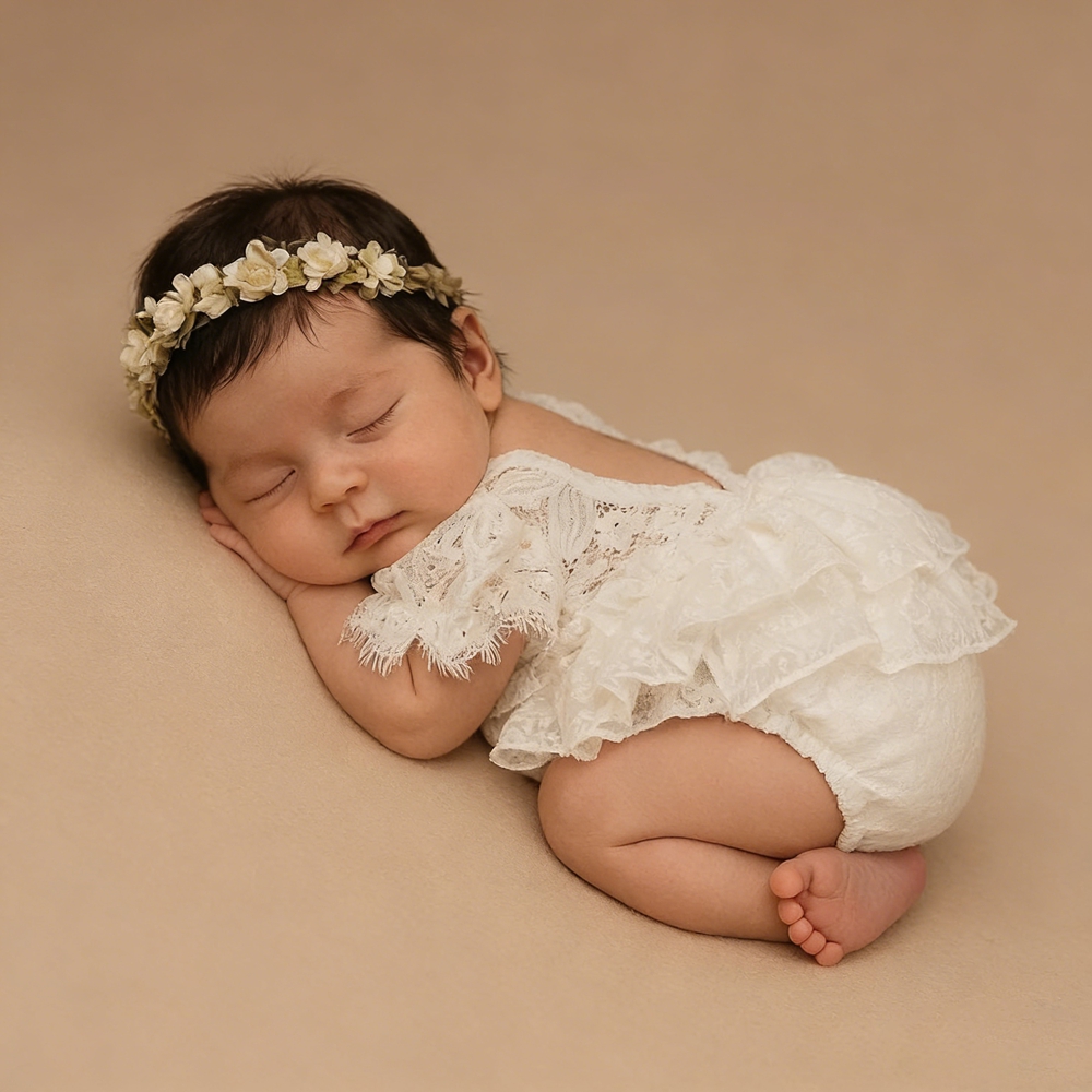 Conjunto de Ropa para Fotograf - Newborn Baby Girl Romper Floral reseña y precio