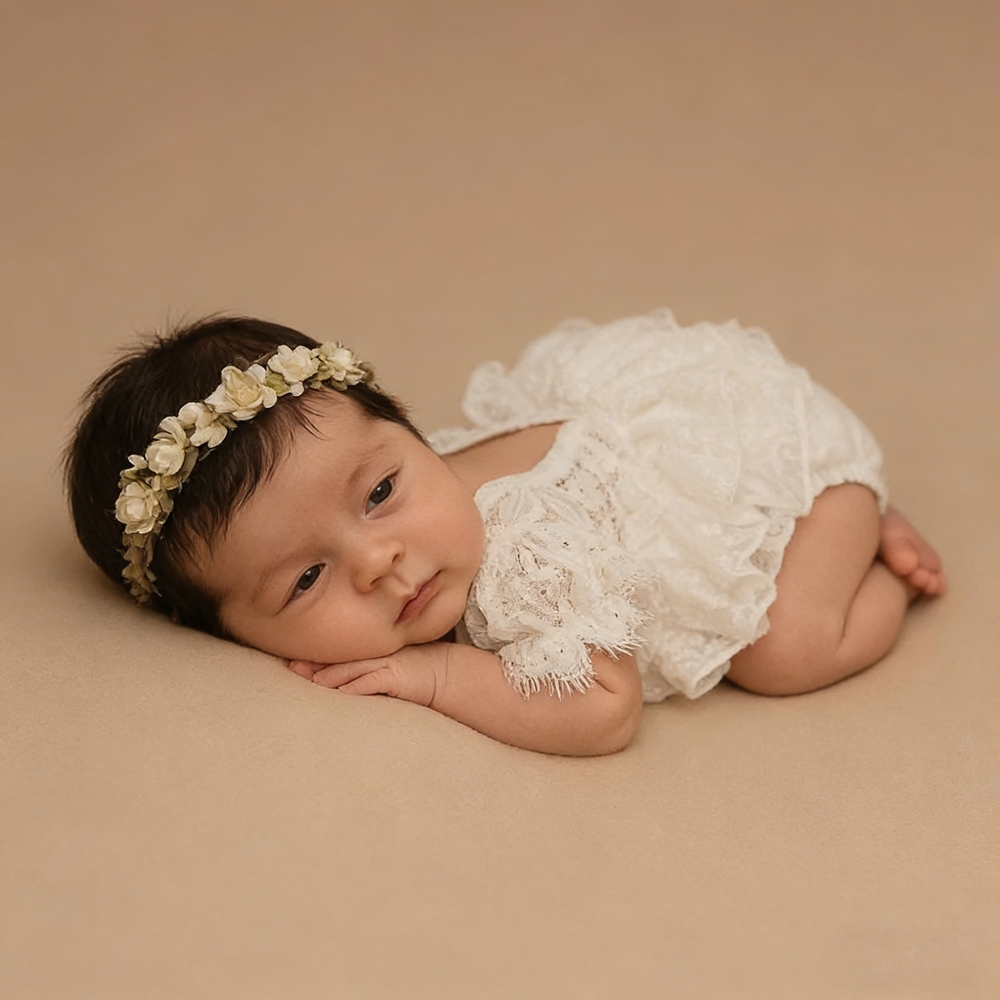 Conjunto de Ropa para Fotograf - Newborn Baby Girl Romper Floral reseña y precio