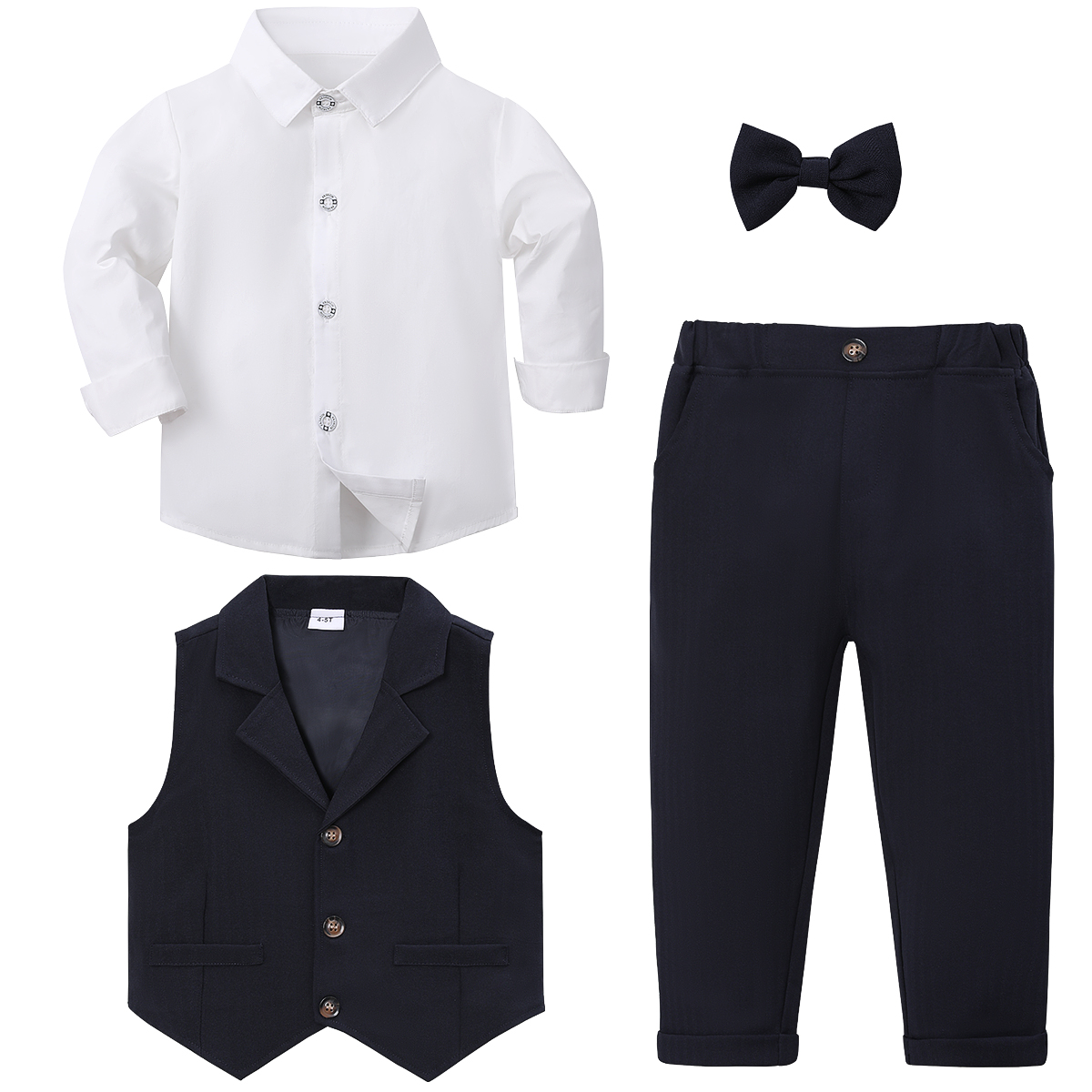 Traje para niños pequeños, tra - Baby Boy Suit Set Baptism reseña y precio