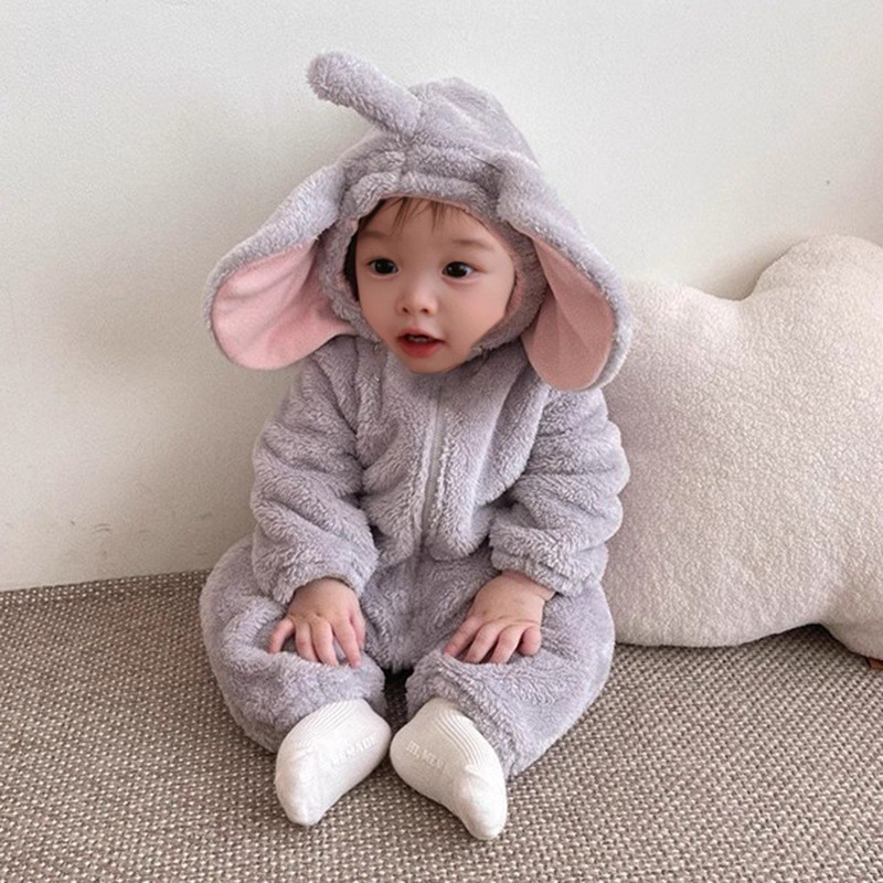 Adorable Pijama de Elefante pa - Cotton Baby Onesies Zipper reseña y precio