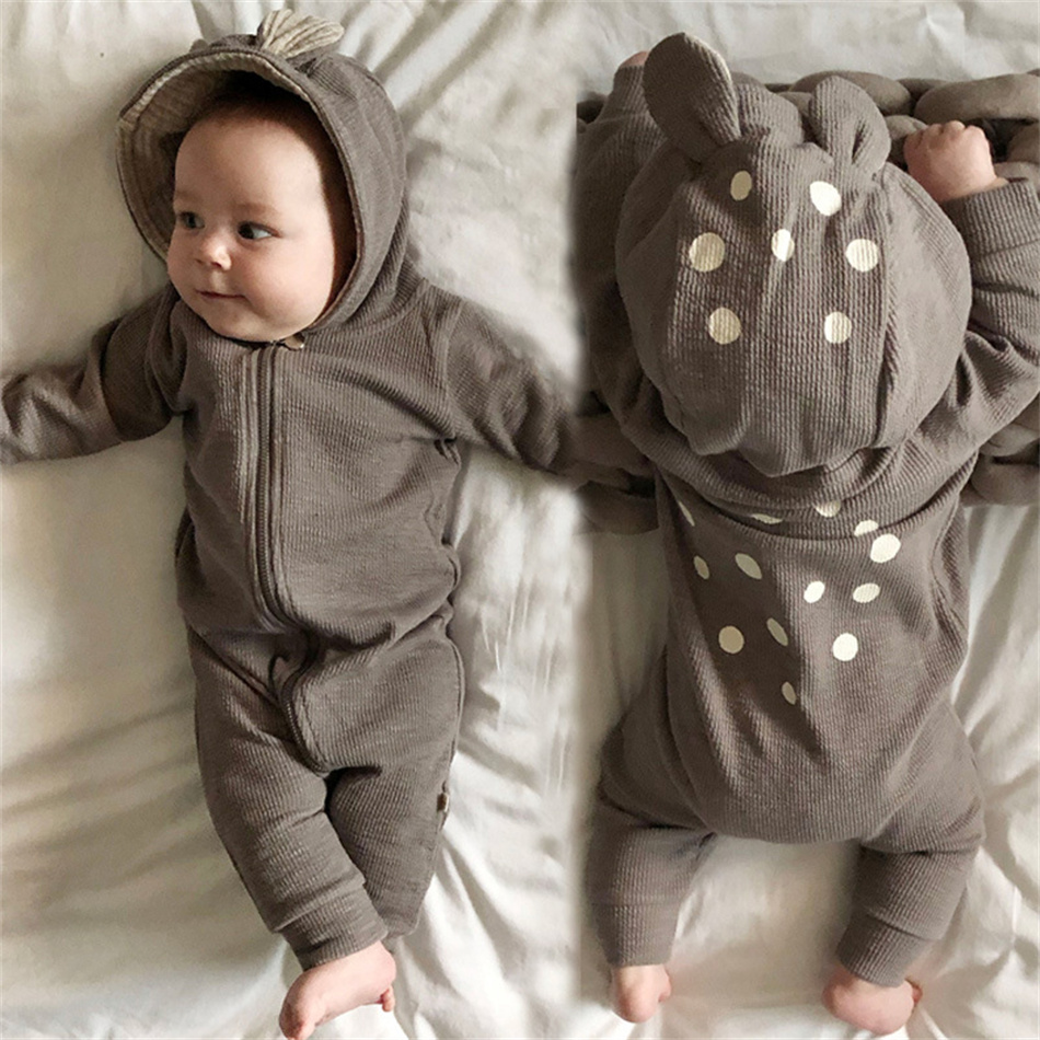 Primavera otoño Unisex bebé li - Cotton Baby Onesies Zipper reseña y precio