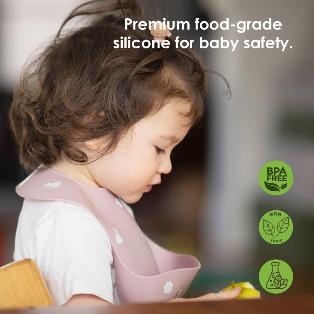 Baberos de Silicona Suave para - Waterproof Baby Bibs Silicone reseña y precio