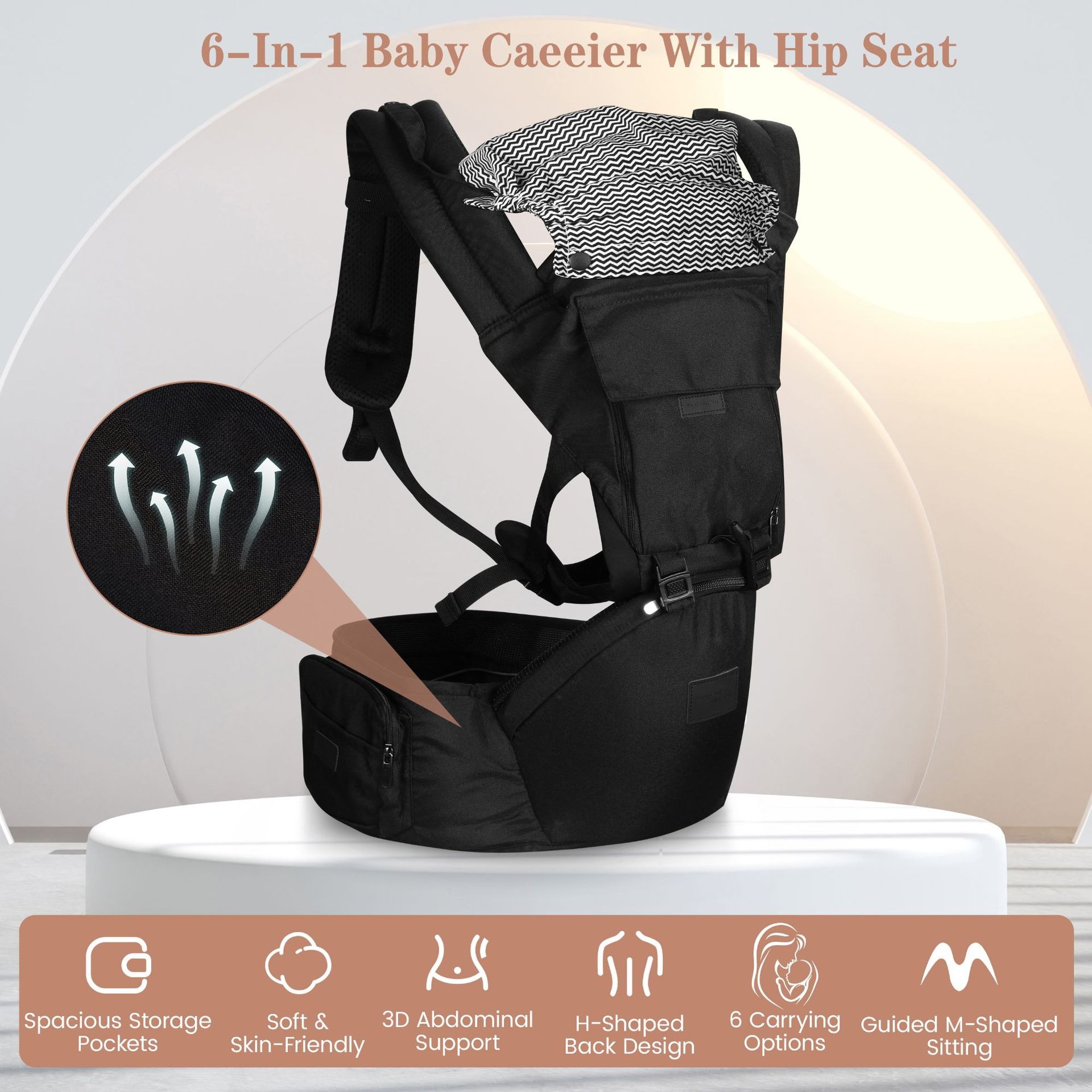 Portabebés con asiento de cade - Ergonomic Baby Carrier Newborn To Toddler reseña y precio