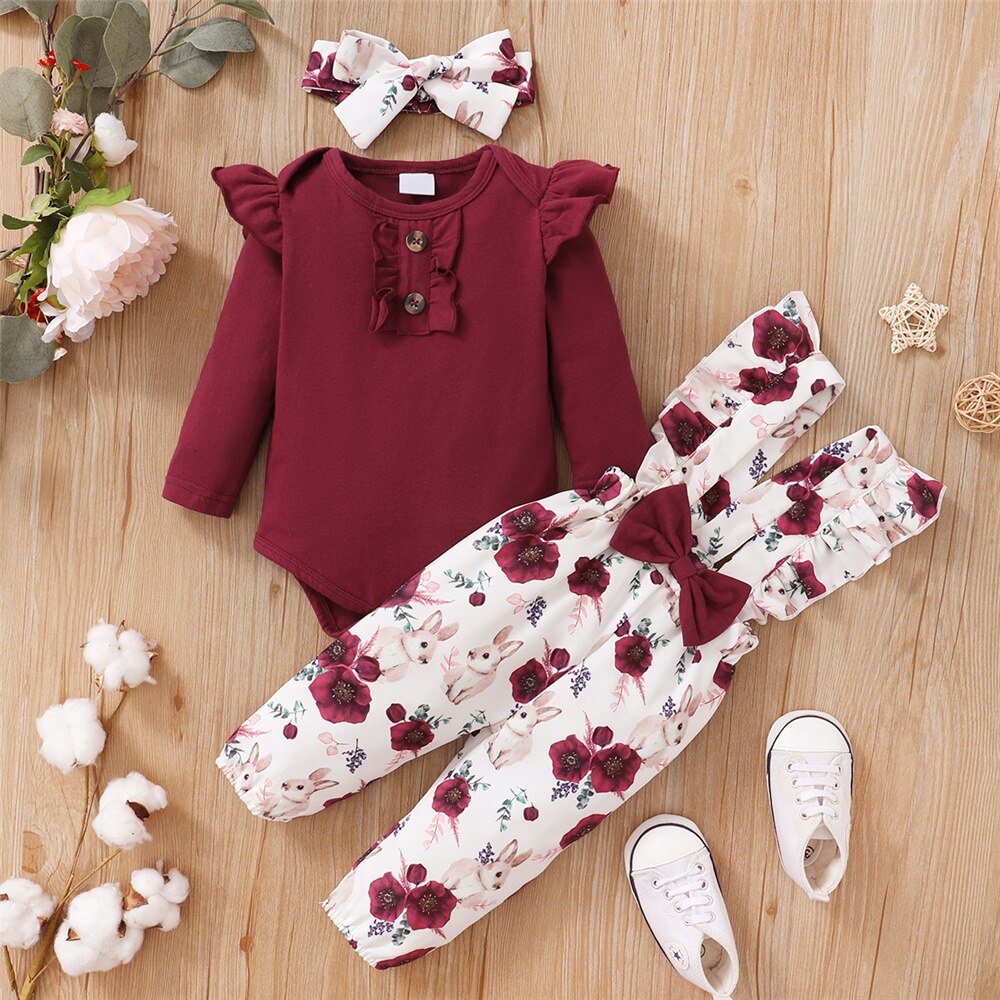 Conjunto de ropa para bebé rec - Newborn Baby Girl Romper Floral reseña y precio