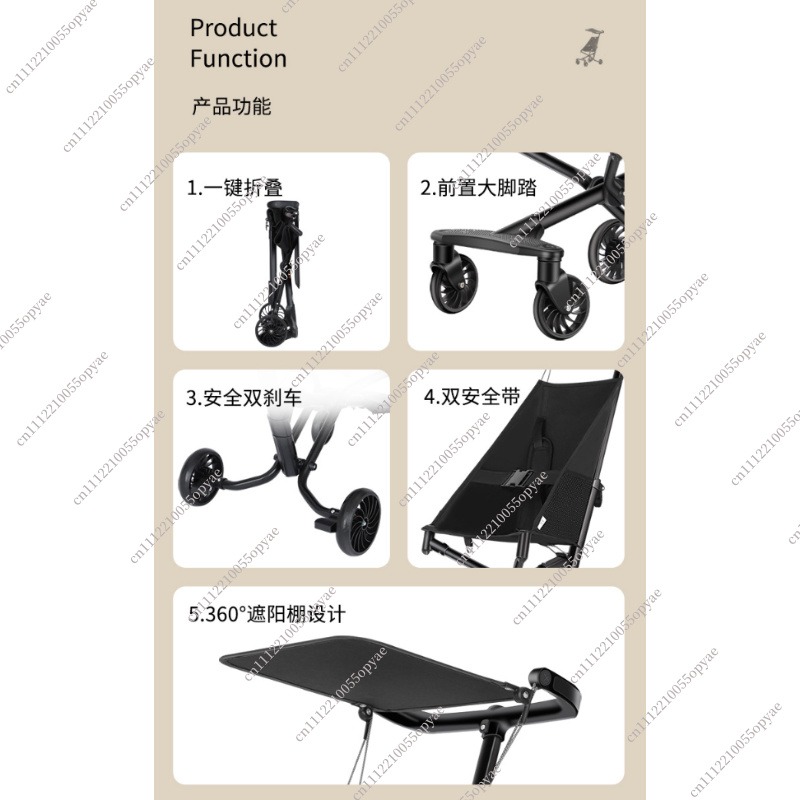 Carrito de Bebé Ultraligero, P - Lightweight Foldable Baby Stroller Compact reseña y precio