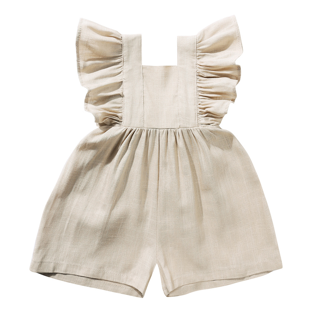 Ropa de Verano para Bebés, Uni - Baby Summer Linen Sleeveless Jumpsuit reseña y precio