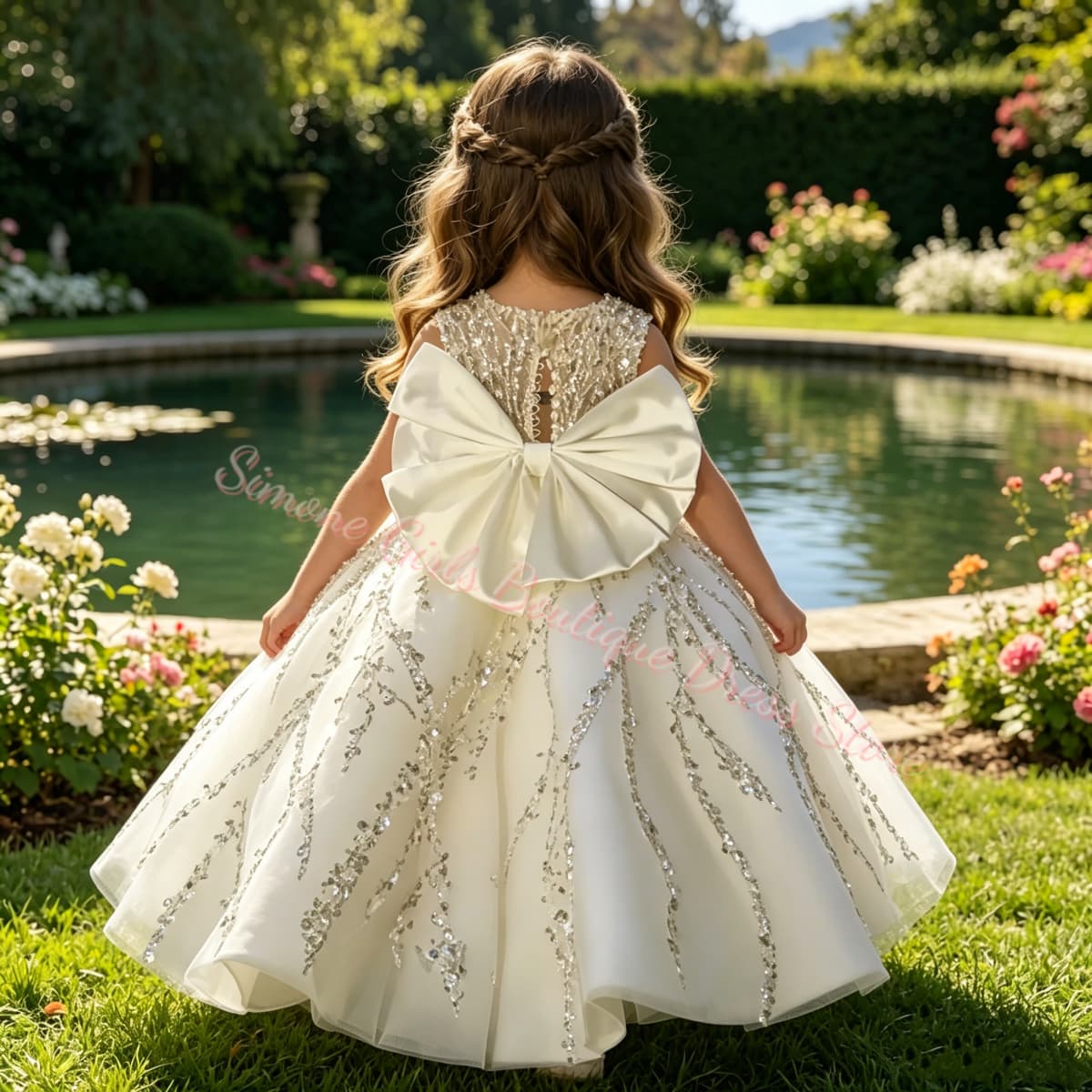 Vestido de niña de las flores  - Toddler Girl Tulle Party Dress reseña y precio