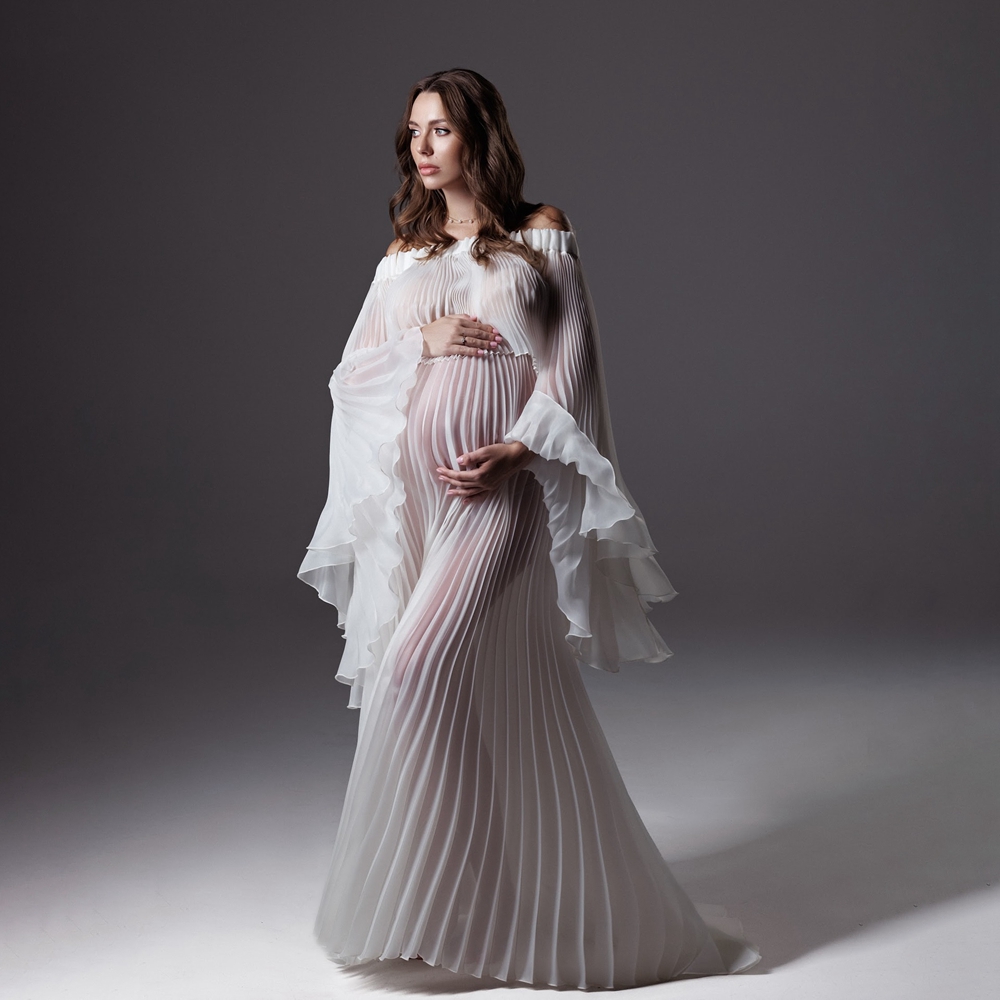 Vestidos plisados ​​para fotog - Maternity Wear reseña y precio