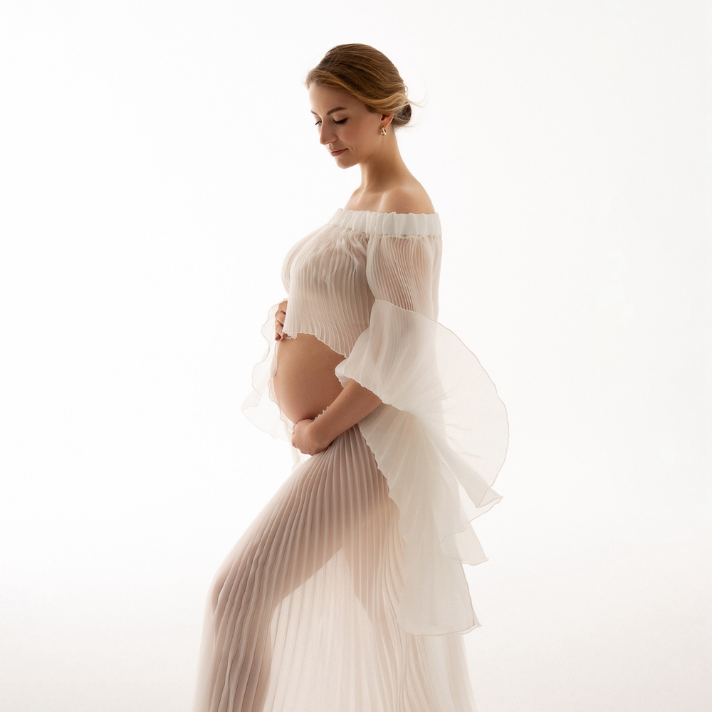 Vestidos plisados ​​para fotog - Maternity Wear reseña y precio