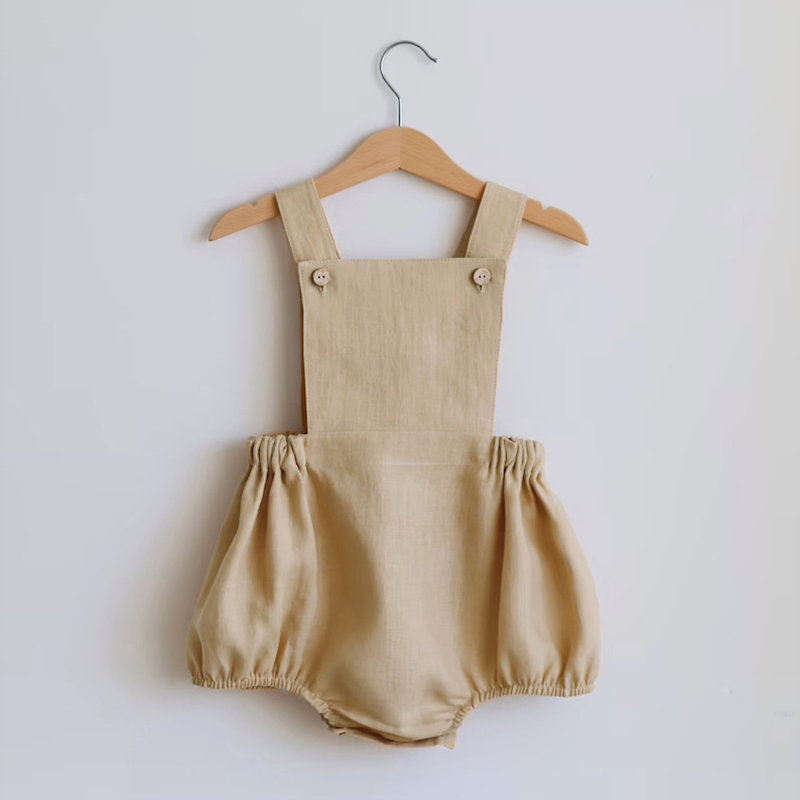 Pelele para bebé recién nacido - Baby Summer Linen Sleeveless Jumpsuit reseña y precio