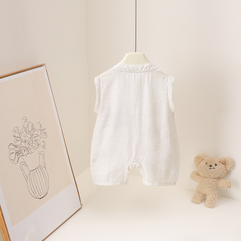 Mono de verano para bebés, mon - Baby Summer Linen Sleeveless Jumpsuit reseña y precio
