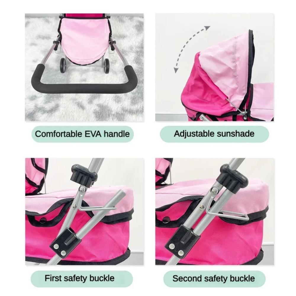 Cochecito de muñeca para niños - Lightweight Foldable Baby Stroller Compact reseña y precio
