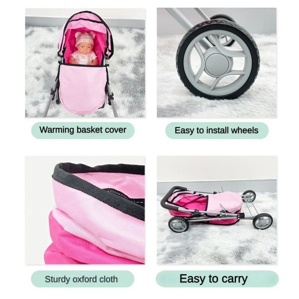 Cochecito de muñeca para niños - Lightweight Foldable Baby Stroller Compact reseña y precio